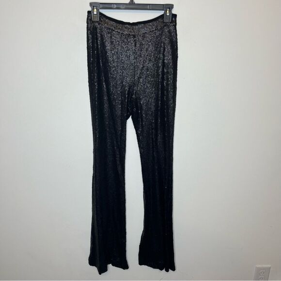 Cynthia Rowley Matte Sequin Flare Pants 6 - Picture 3 of 9